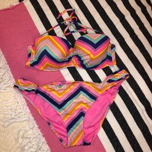 Zig Zag Victoria’s Secret Bikini Bandeau & Bottom